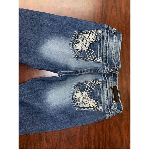 Vigoss The Chelsea Slim Boot Dark Wash Jeans Size 7/8 Length 33 - Picture 6 of 11